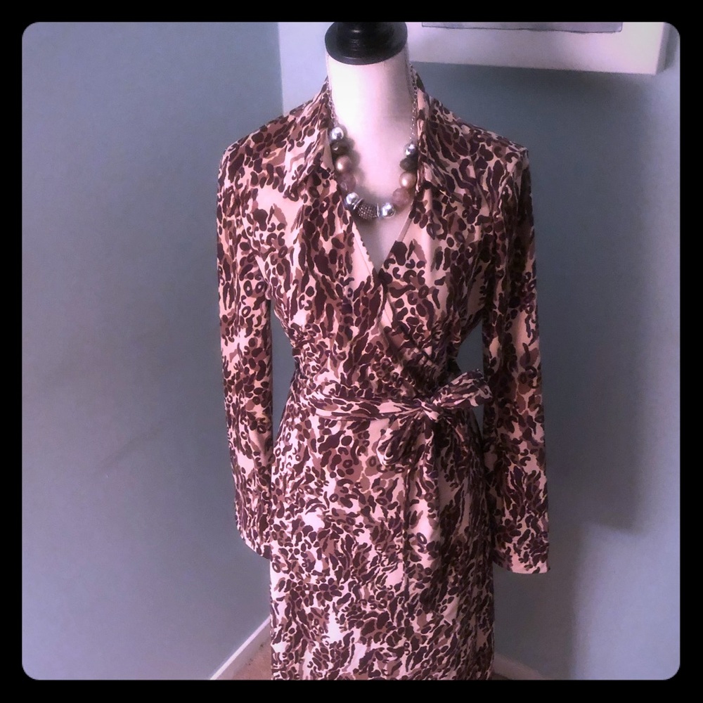 Leopard print wrap dress